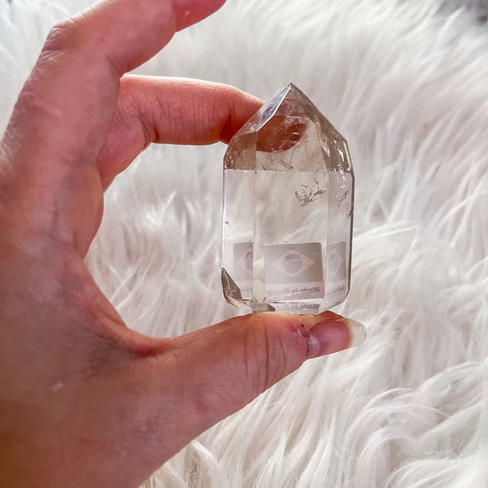 Clear quartz tower